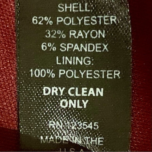 IGIGI Designers A-Line Dress Size 18/20 Red 3/4 Sleeve Pockets Square Neck NWOT - Picture 9 of 11